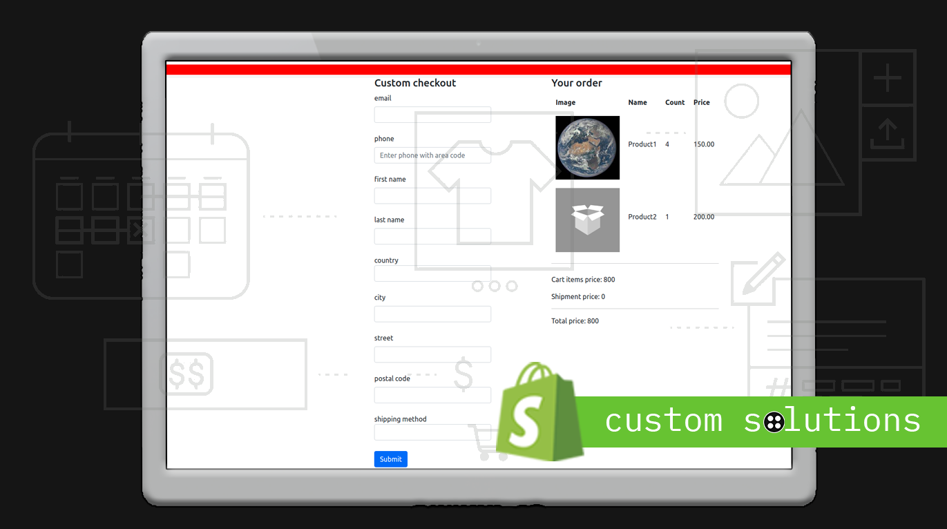 Customizing Shopify checkout pages