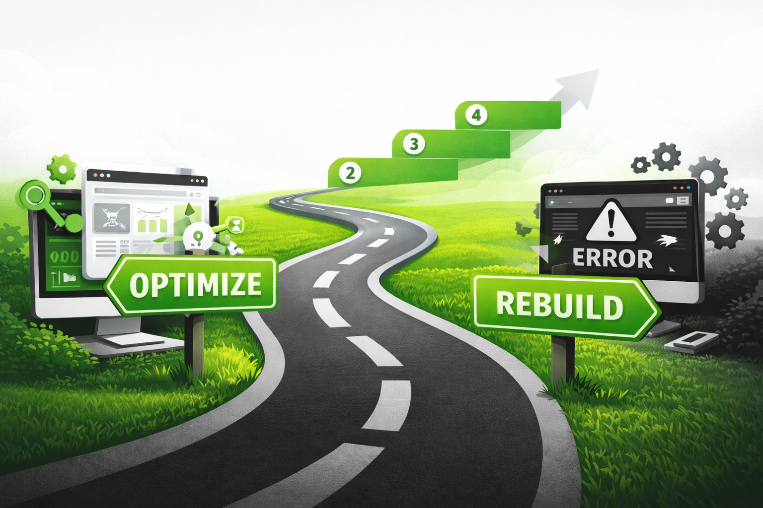 Website maturity stages: when to rebuild vs optimise